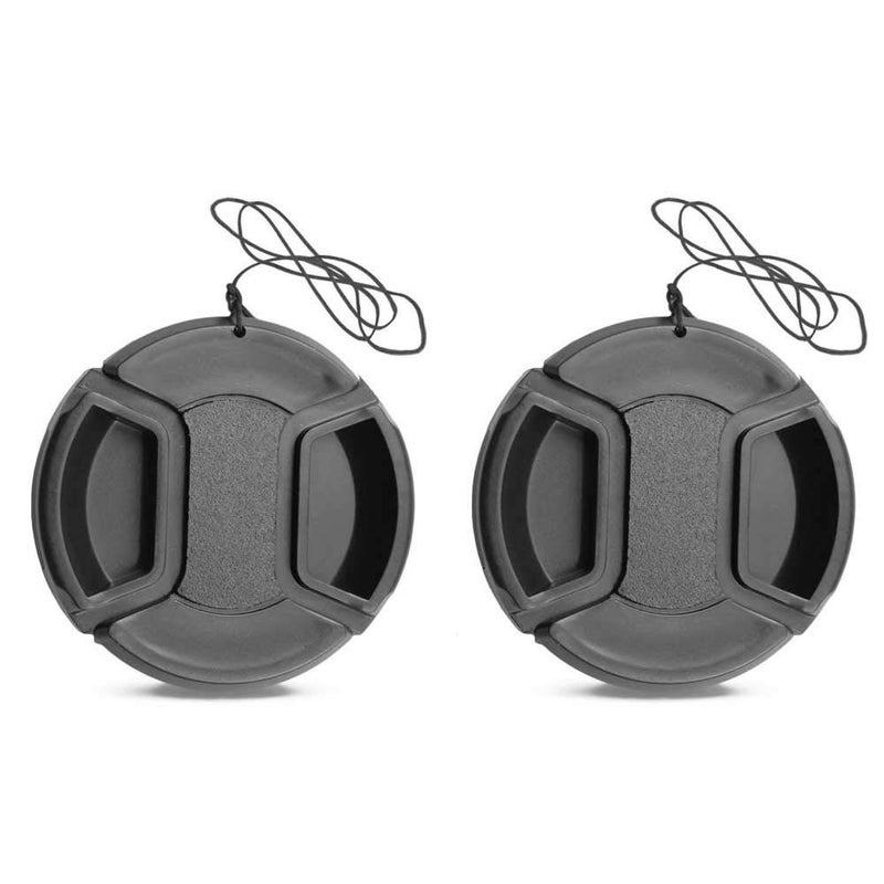 YRTIYO Z50 Lens Cap 46mm Compatible for Nikon Z50 w/NIKKOR Z DX 16-50mm, Compatible for Panasonic Lumix G Vario 14-42mm Lens, 2 Packs - Image 1